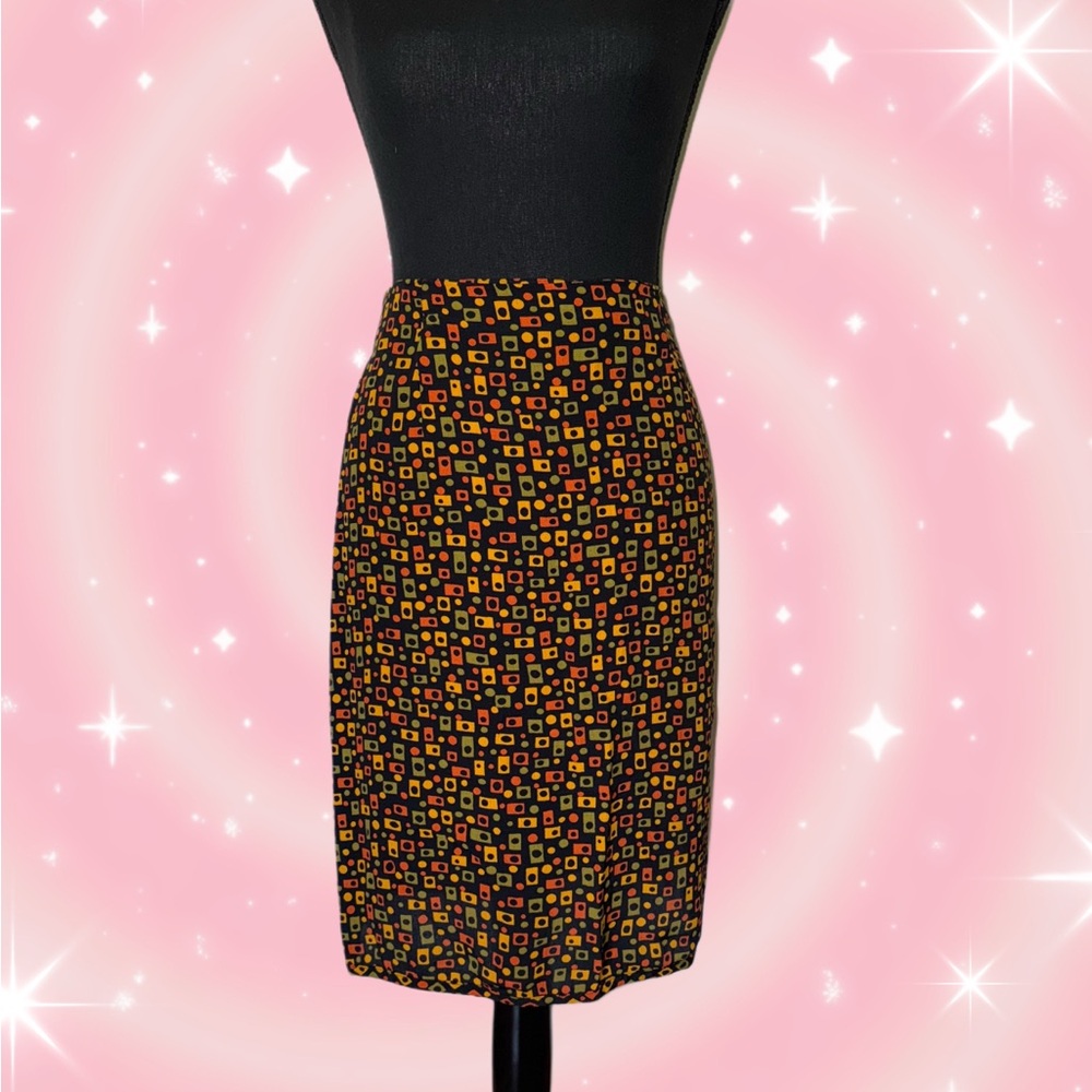 Vintage Clio Geometric Print Skirt Size 10